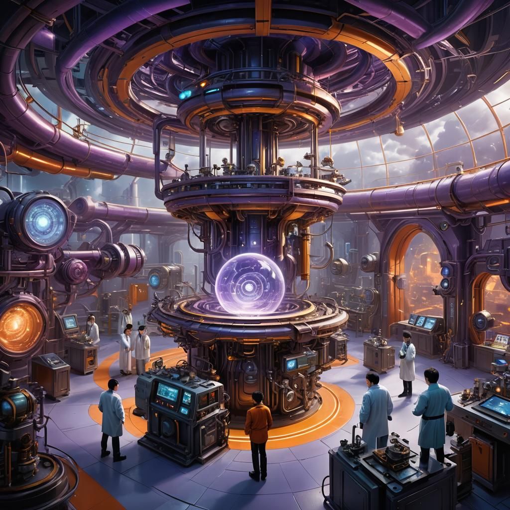 Futuristic Lab Portal in Detailed Matte Painting