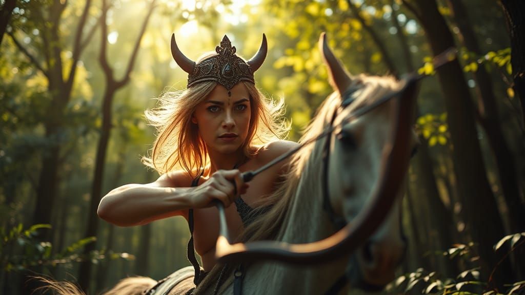 Centauress Hunts Satyr in Enchanted Forest