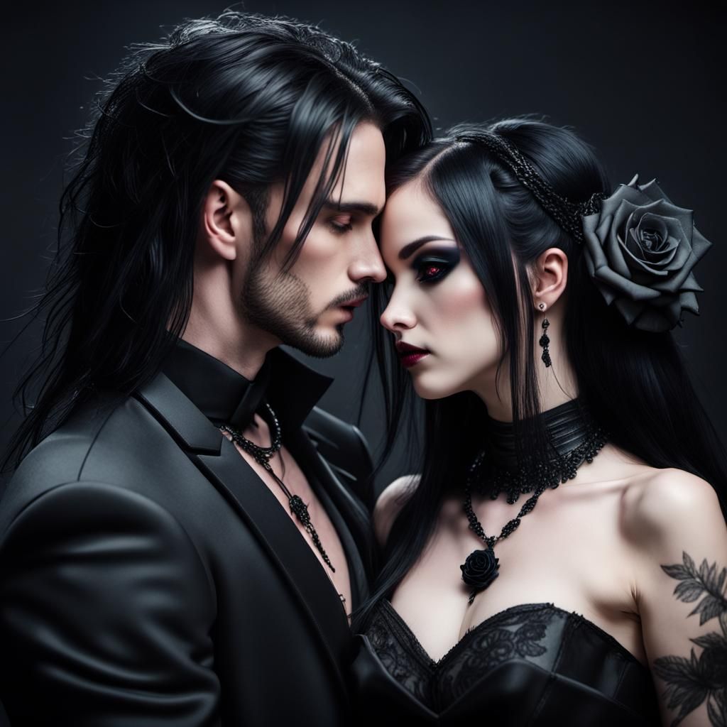 Gothic Wedding Party in Cyberpunk 2099 Style