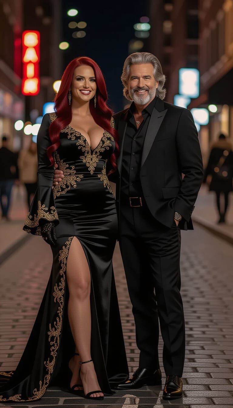 Stylish Couple in Candid Urban Photo