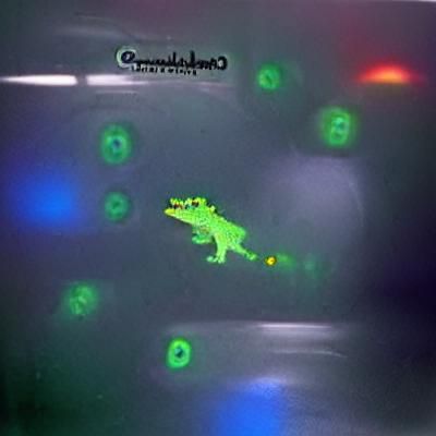 Cartoon Crocodile and Creature with Antibodies