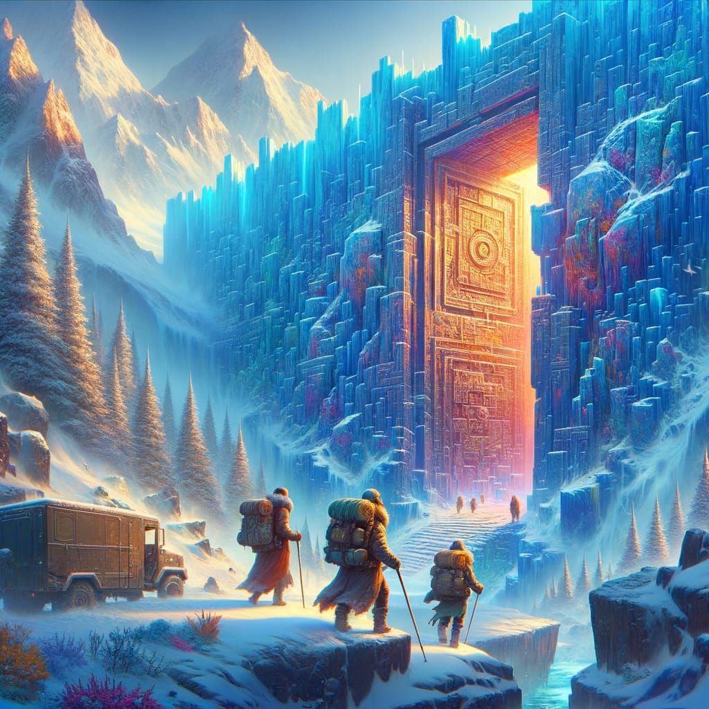 Fantasy Explorers Discover Hidden World Beyond Ice Wall