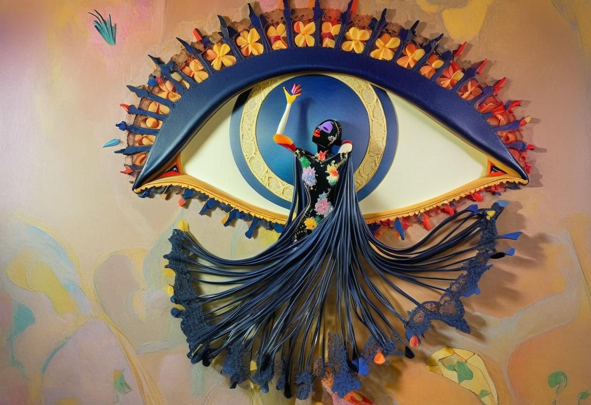 Chromoshadow Dance: Impasto Trompe L'oeil in Nouveau Deco St...