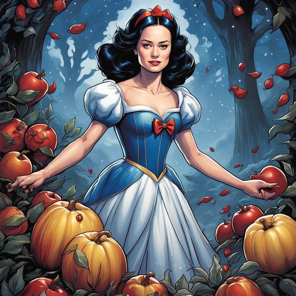 Brie Larson as Snow White in Comic Book Style