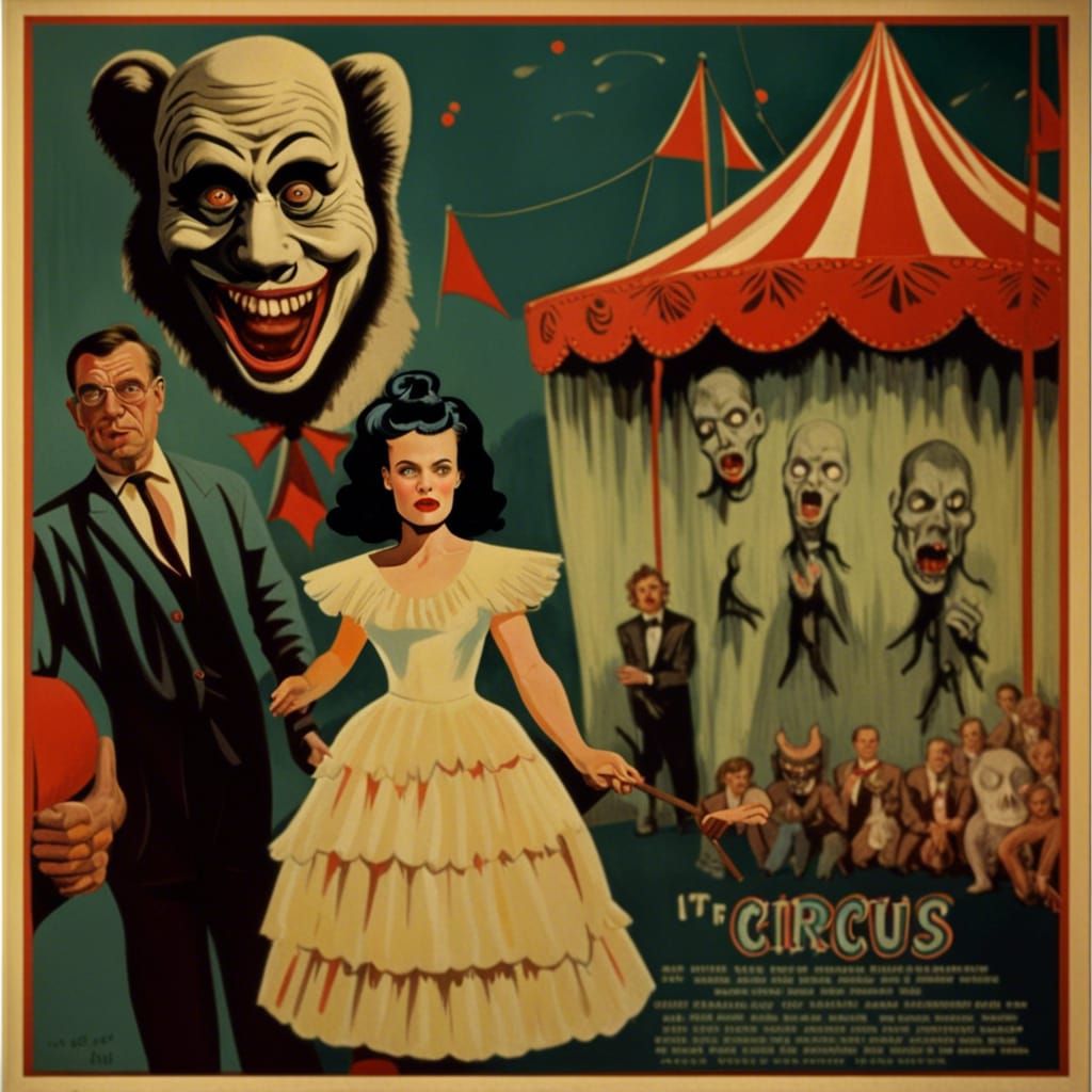 Circus Horror: A 1960s B-Movie Poster