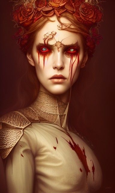 Joan of Arc Portrait in Gothic Rococo Style