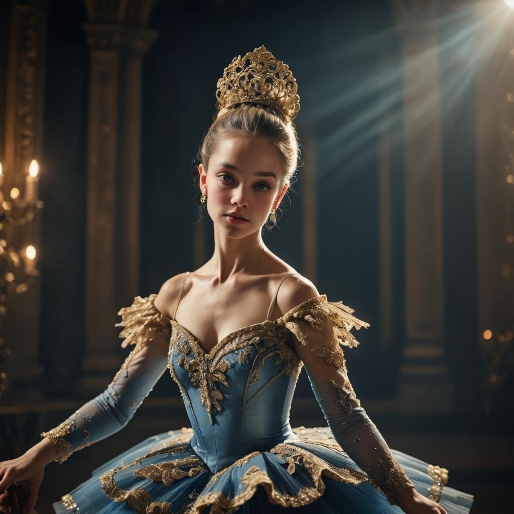 Baroque Ballerina Portrait on Stage