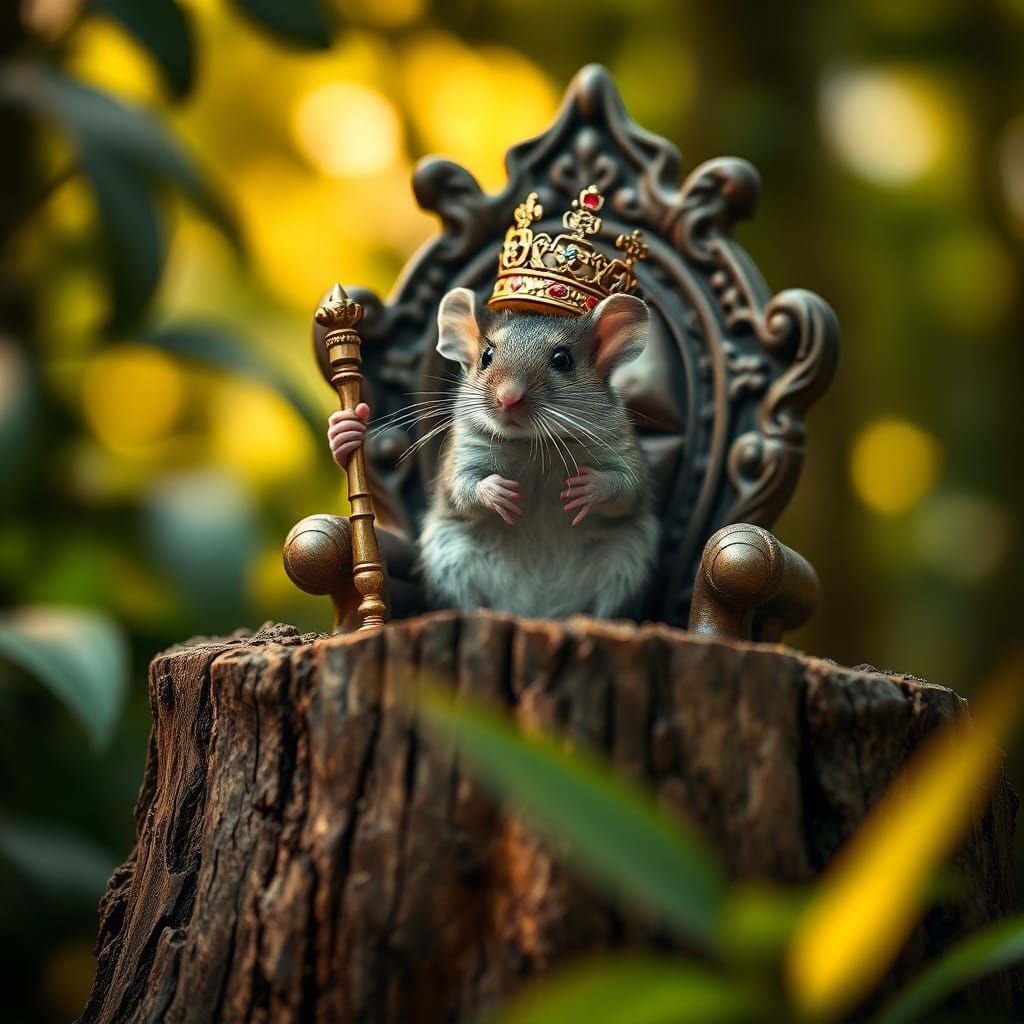 Regal Mouse King in Jungle, Wildlife Photography
