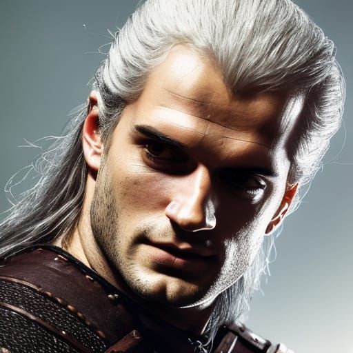 Ethereal Witcher Portrait in Fantasy Style