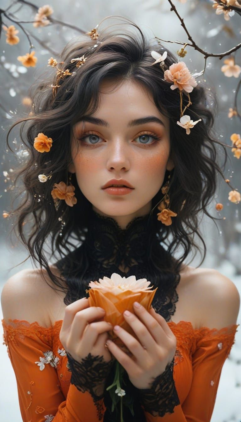 Ethereal Feminine Portraits in Whimsical Art Nouveau Style