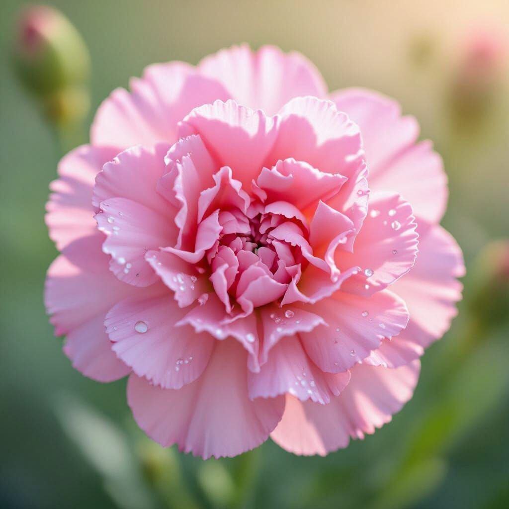 Exquisite Pink Carnation Macro Photography