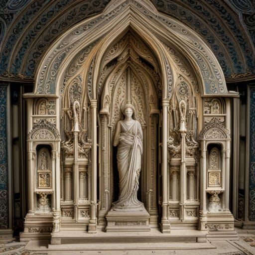 Elaborate Ethereal Tomb with Intricate Details