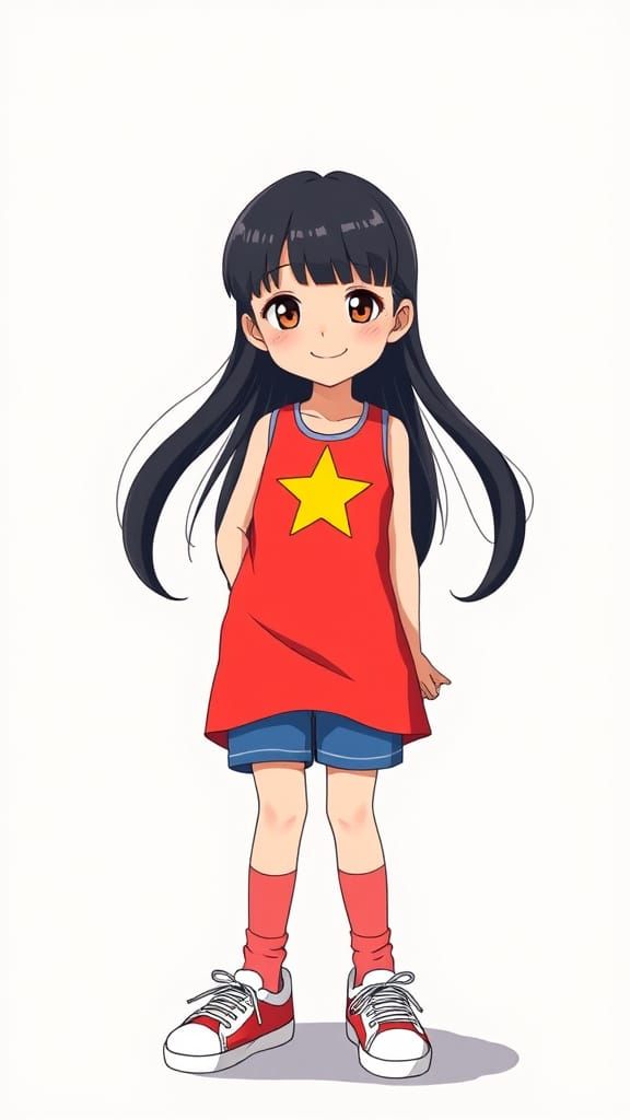 Sailor Moon Anime of Vietnamese Girl in Pastel Colors