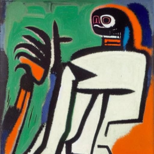 Expressionistic Portrait of a Girl in Surreal Style