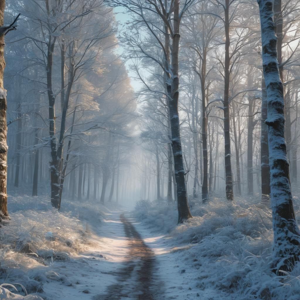 November's Final Sunset Over a Snowy Field