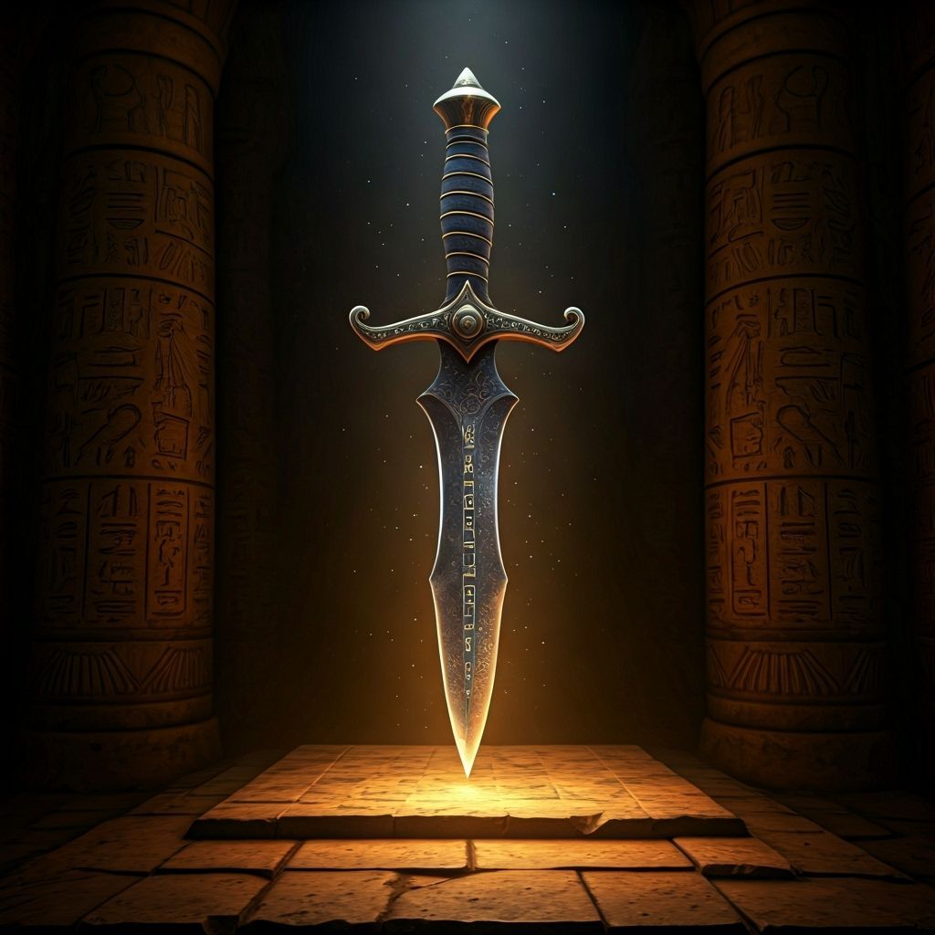 Cosmic Dagger of Tutankhamun Floats in Egyptian Tomb
