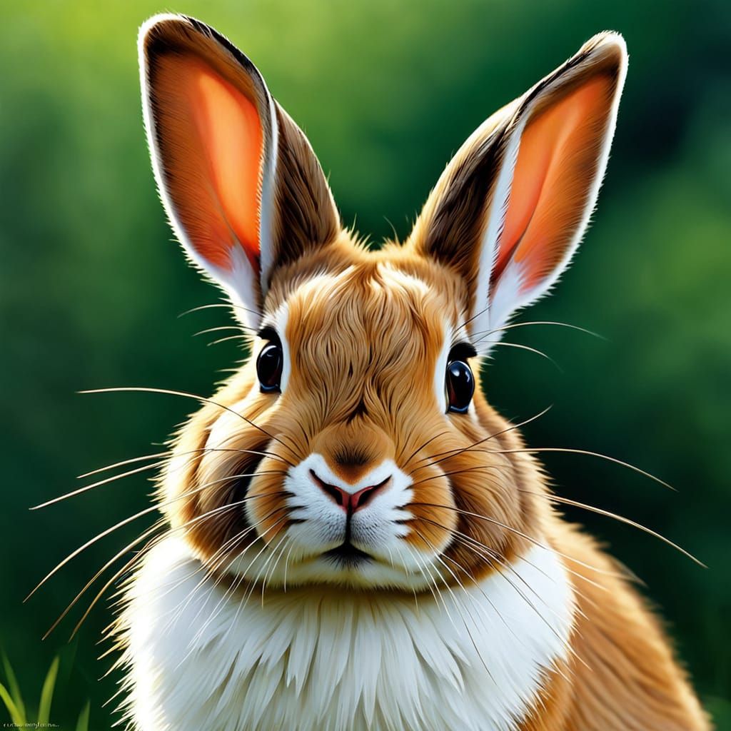 Beautiful Sable Martin Rabbit Painting