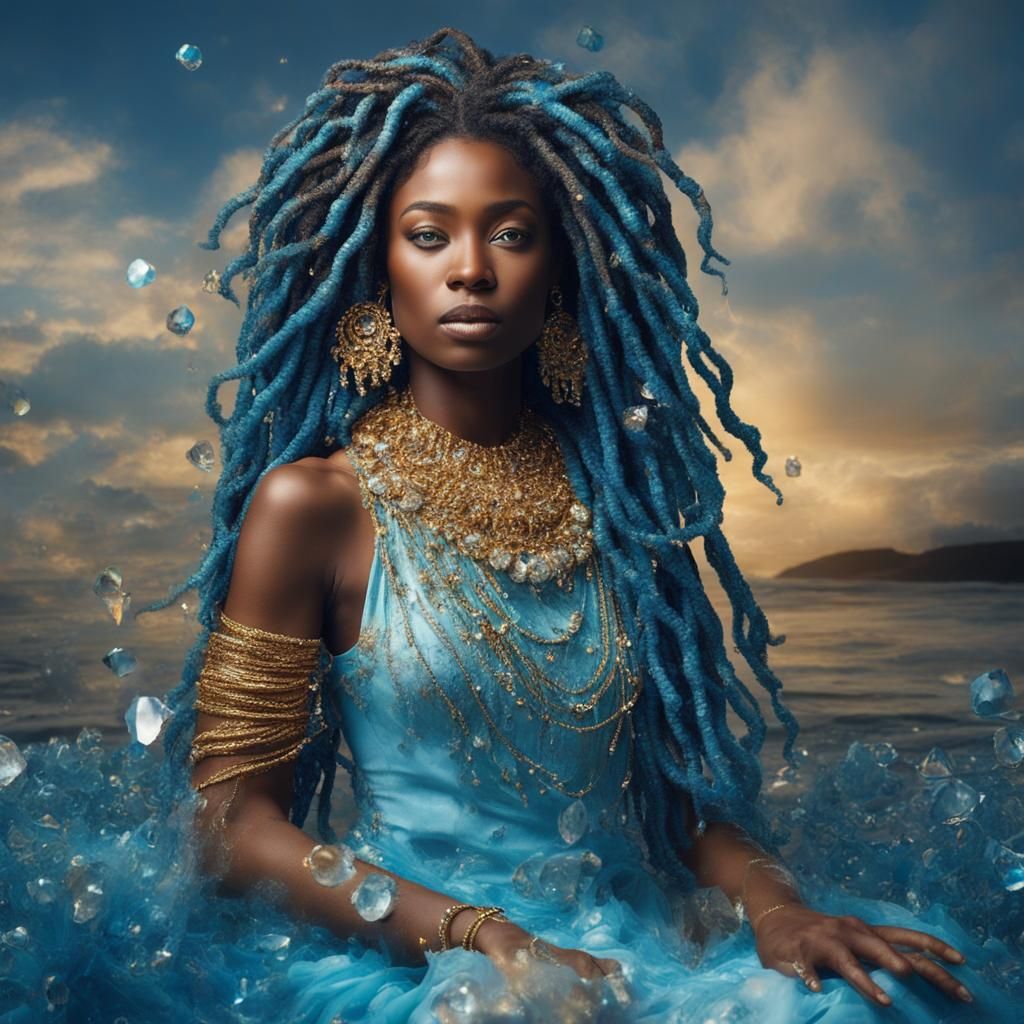 Blue Water Woman in Sunbeam