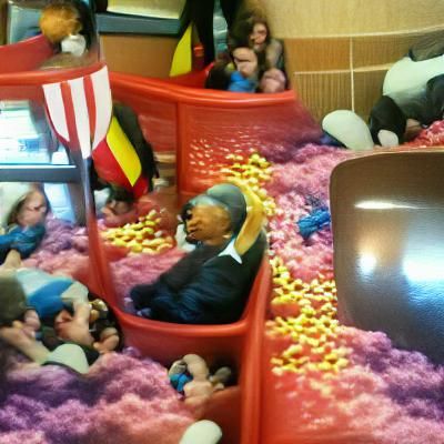 Obama Trapped in McDonald's Ball Pit