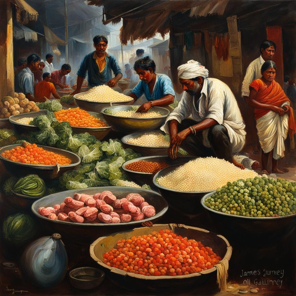 Food market in Calcutta