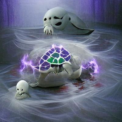 Ghostly Turtle Emanating Pain