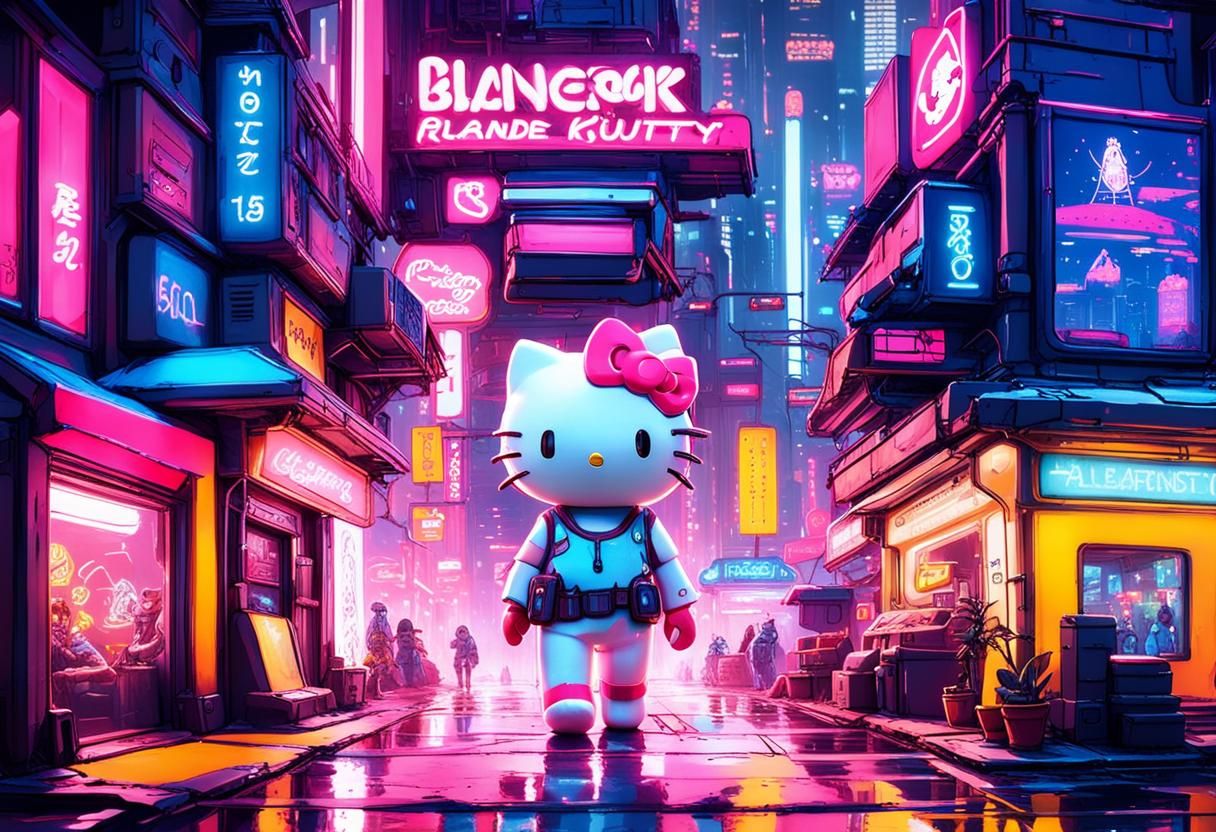 a Hello Kitty fairy village [Mysterious Cyberpunk]