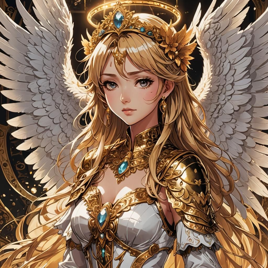 Anime Angelic Princess in Studio Trigger Style