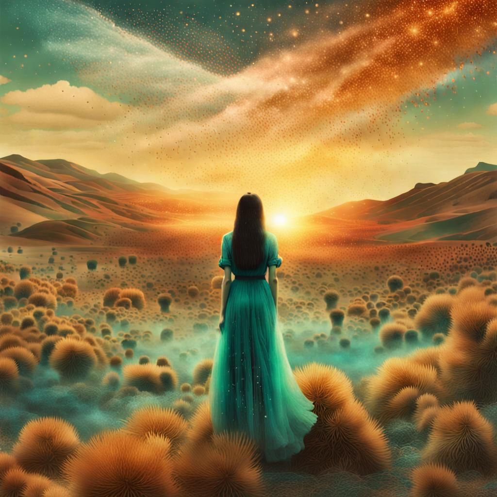 Mesmerizing Digital Collage: Gratitude for Cleansing Waters