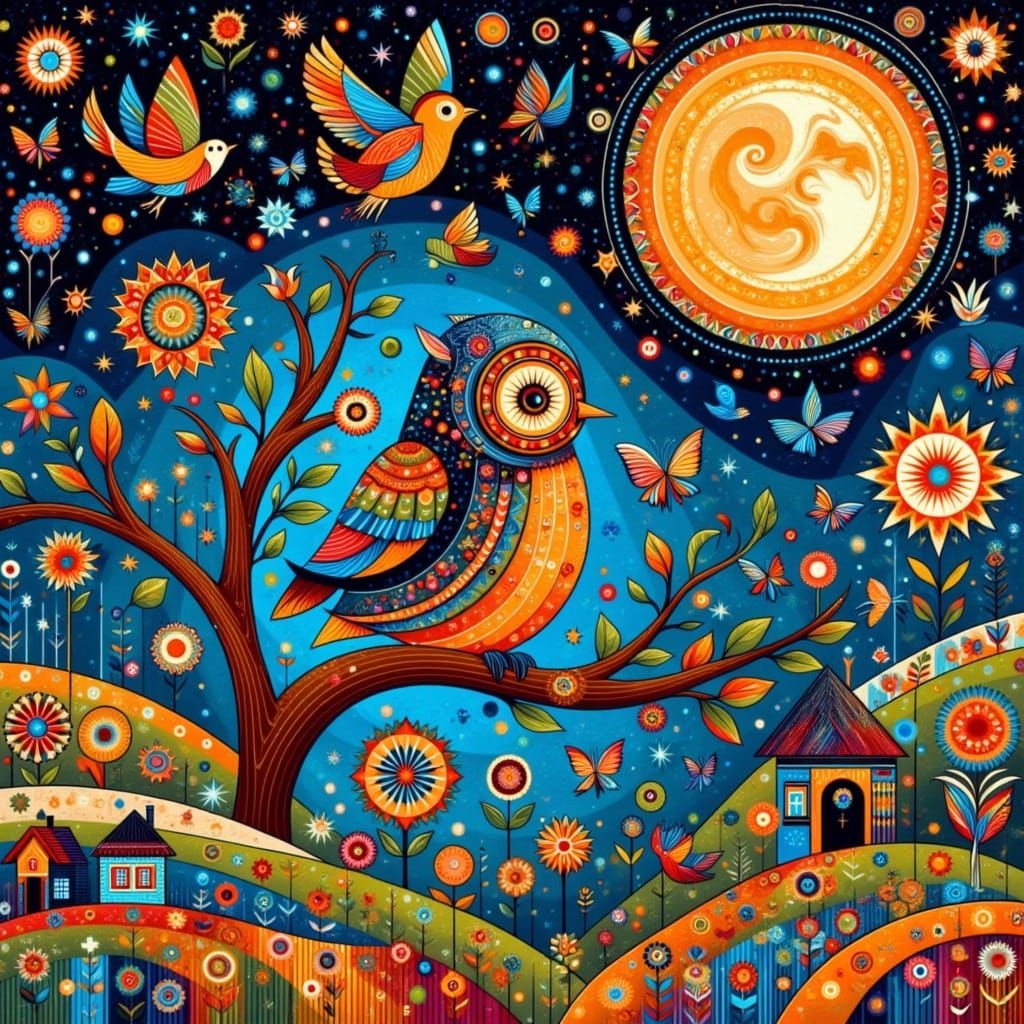 Autumn Whimsy Under the Full Moon