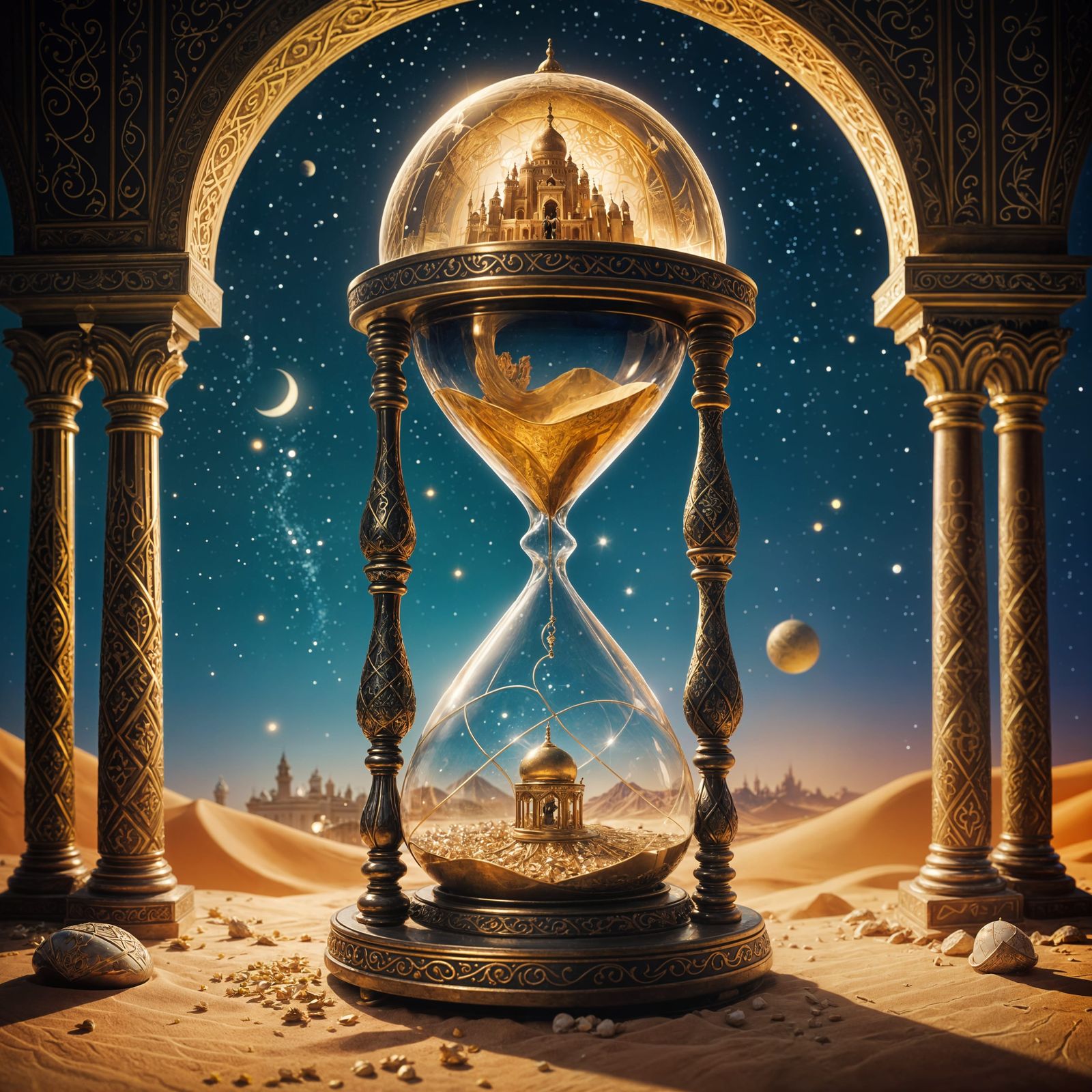 Ethereal Arabian Nights Hourglass