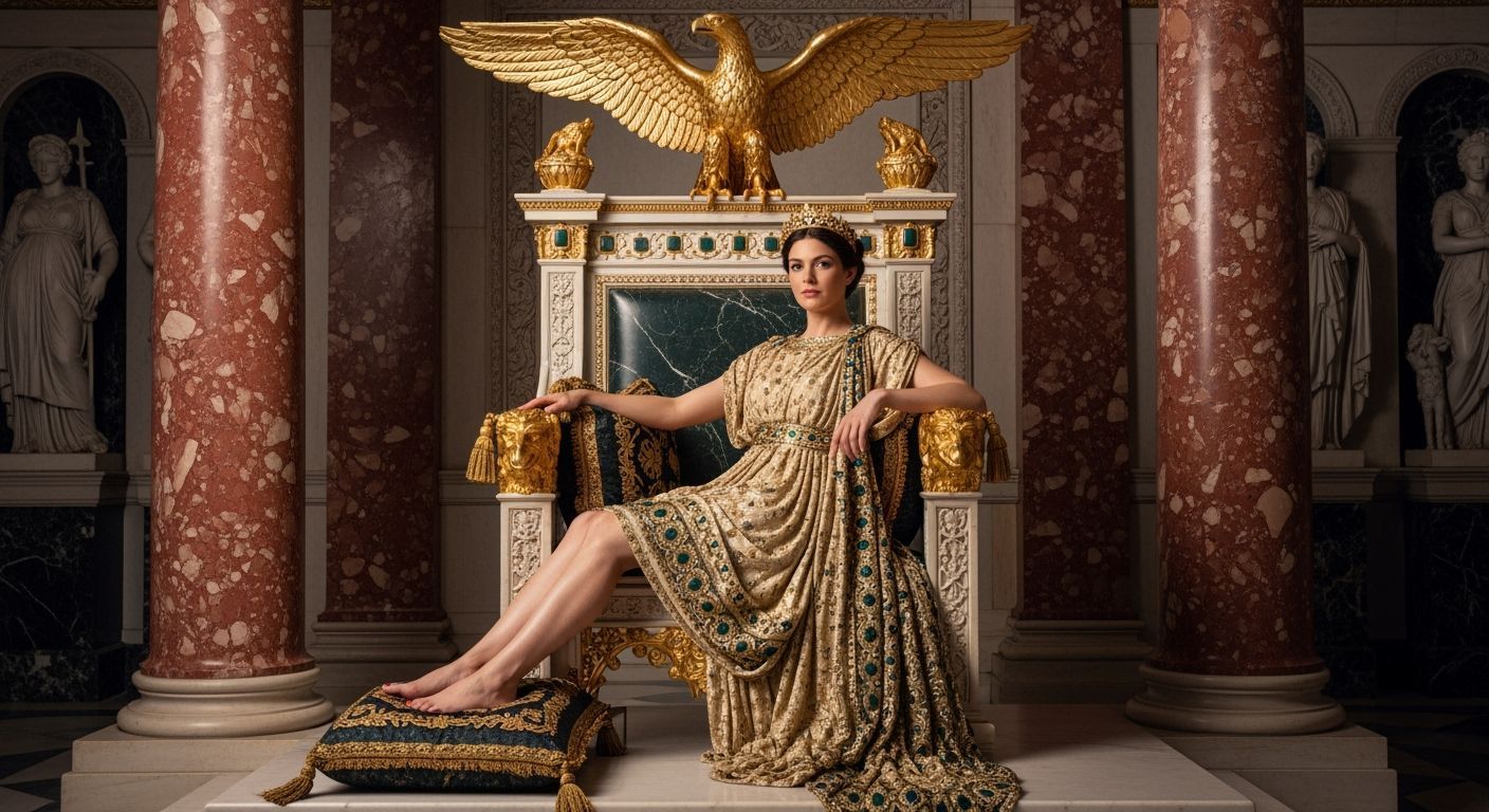 Empress Messalina on her Extravagant Throne