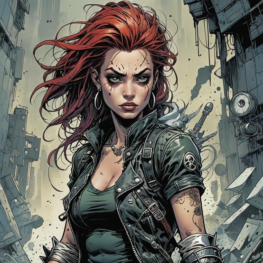Punk Ariel Comic Book Art