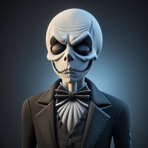Jack Skellington 3D Art: Pixar-Style Rendition