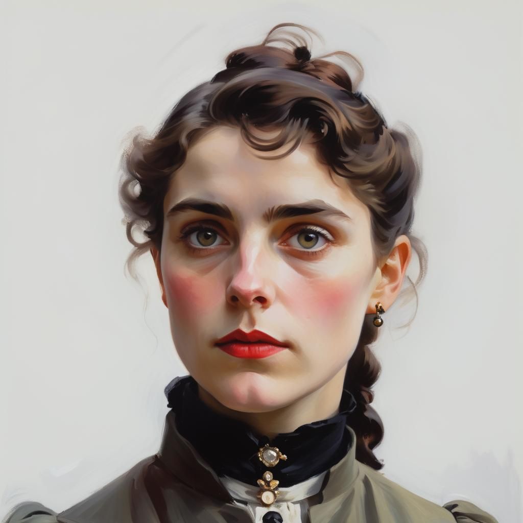 Voltairine de Cleyre Portrait in Oil Painting Style