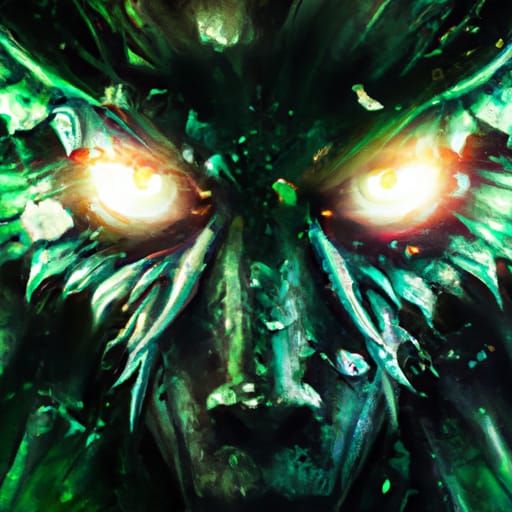 Dark Prince with Eyes of Green Fire