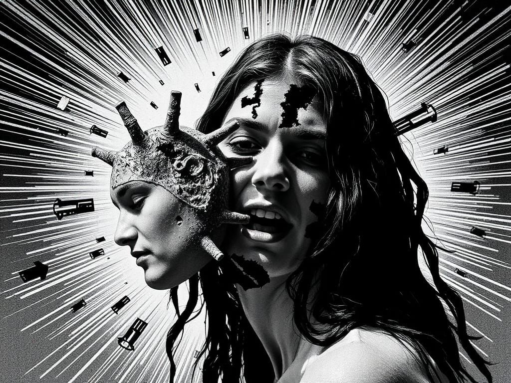 Nightmarish Corrupted Visualization with Evolving Patterns