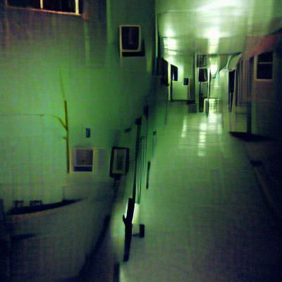 Spooky Liminal Psych Ward Hallway at Night