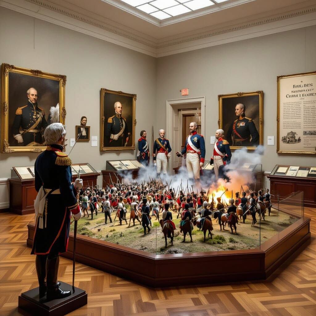 Museum Hall Depicting War of 1812 with Borodino Diorama
