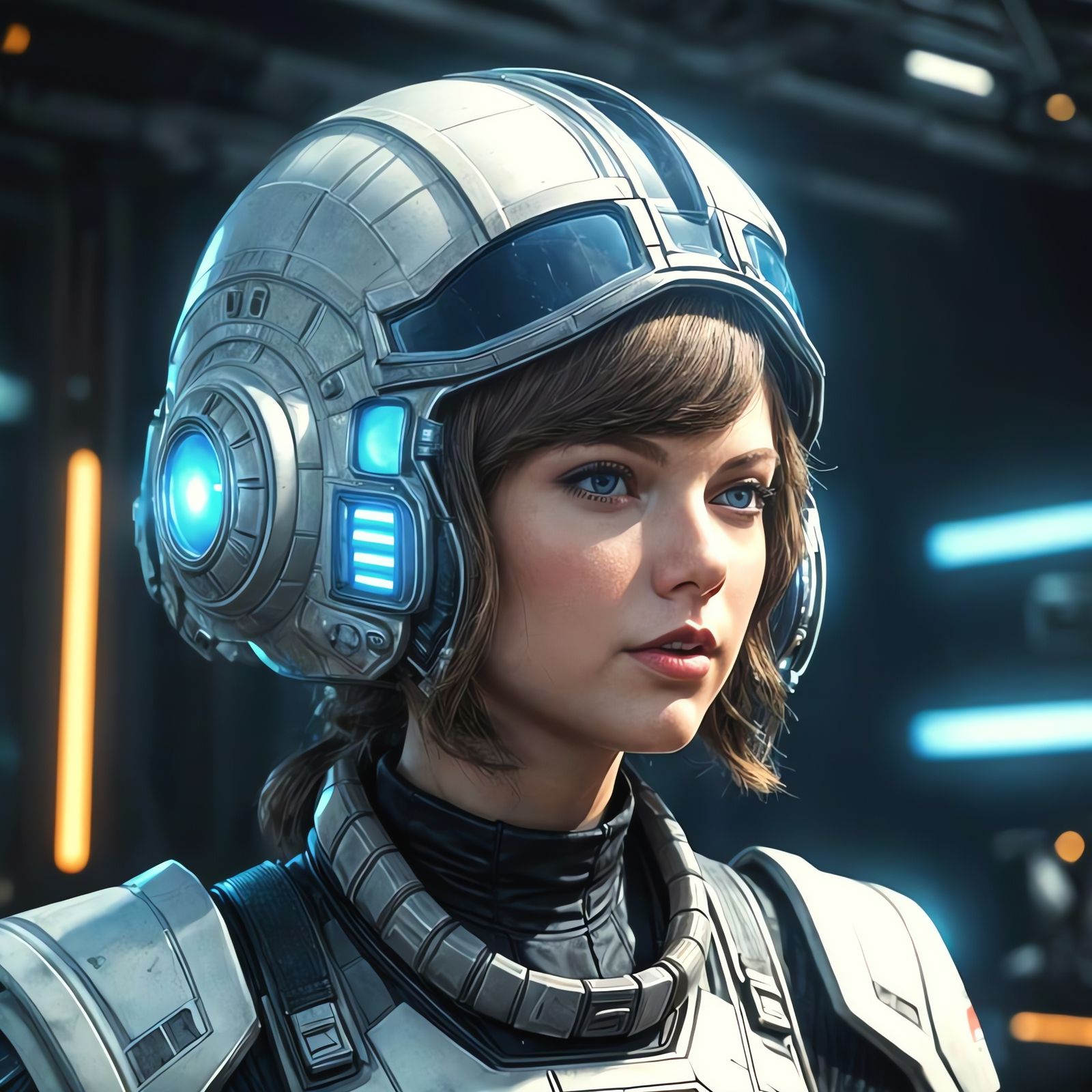 Taylor Swift as Princess Leia in Epic Star Wars Portrait