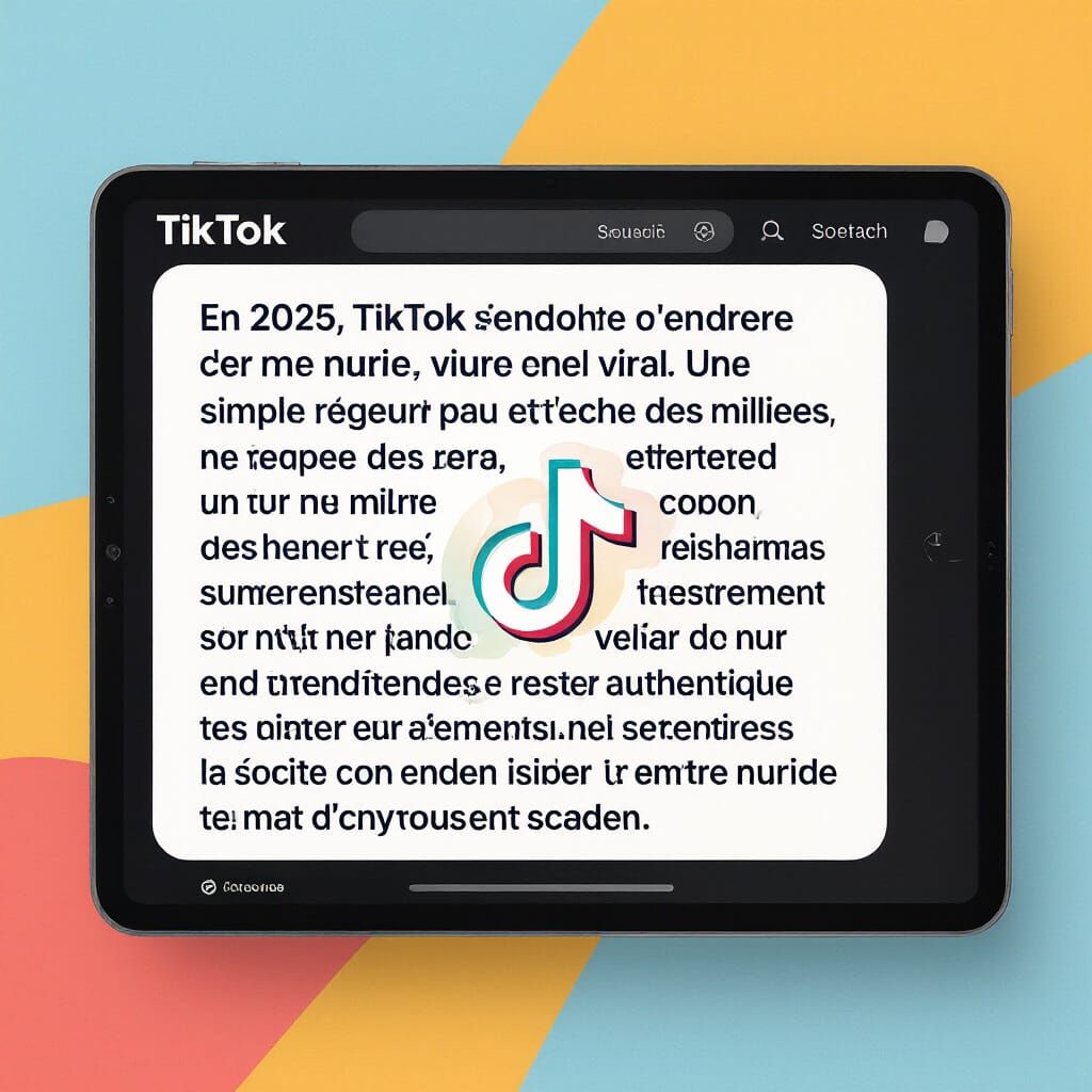 TikTok Viral Success 2025 Digital Illustration