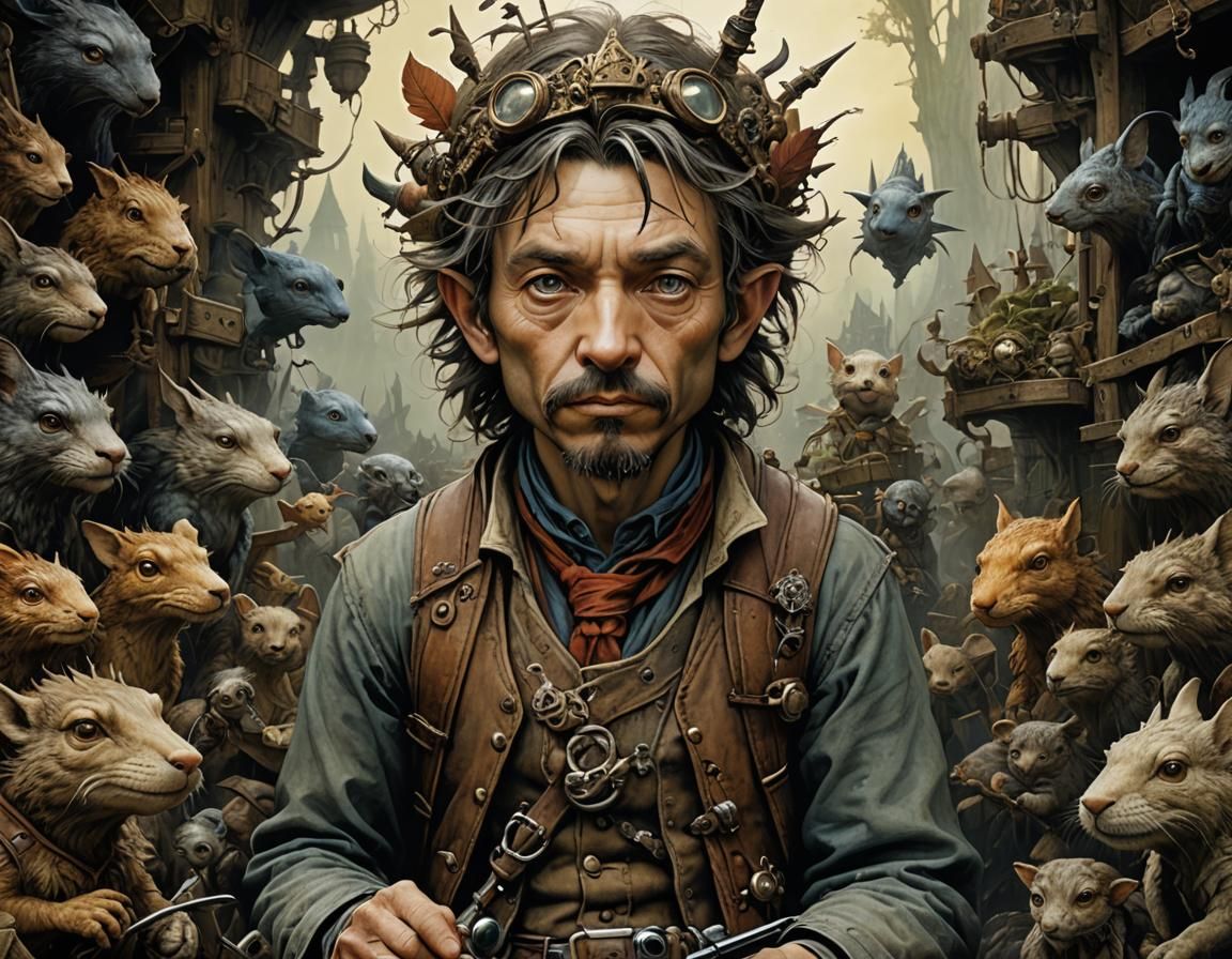 Fantasy Boy Portrait in Surreal Fairytale Style