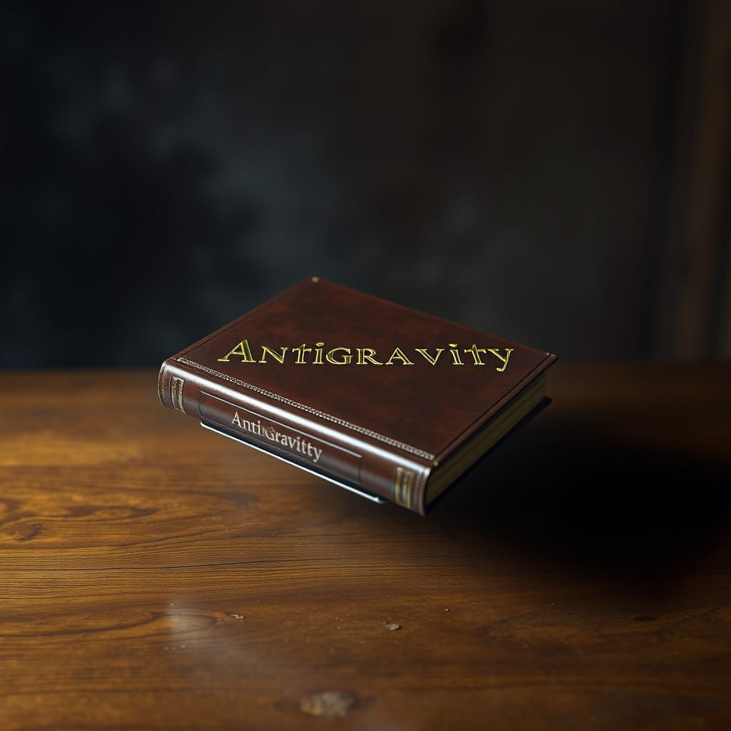 Mysterious Leather-Bound Tome Defies Gravity in a Dreamy Atm...