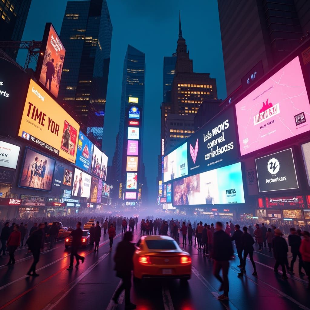 Times Square at Night: Dancing in the City