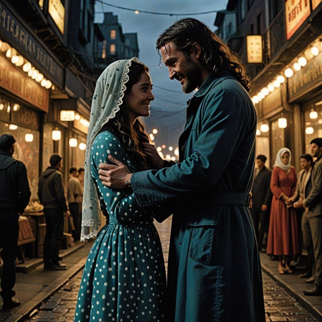 Ethereal Moment in a Cozy Dress Shop