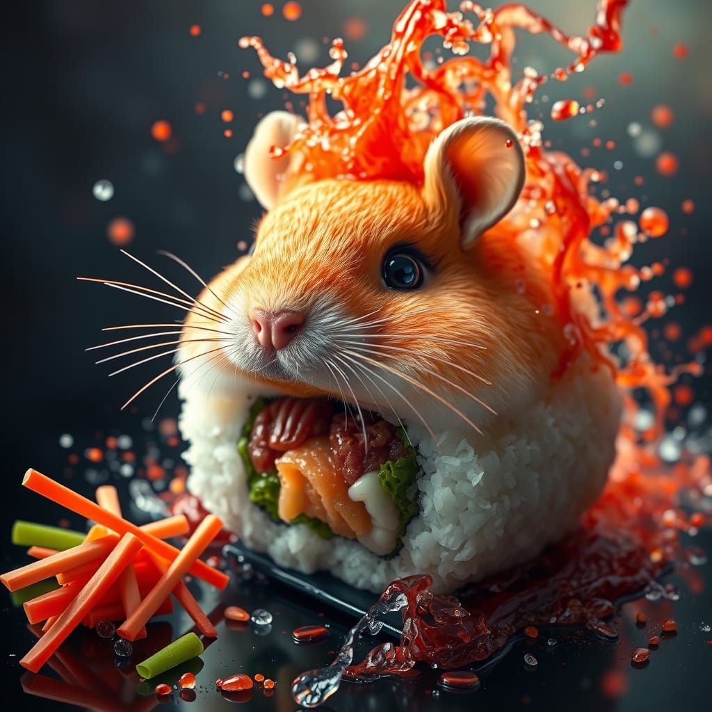 Hyperrealistic Sushi Gopher Concept Art
