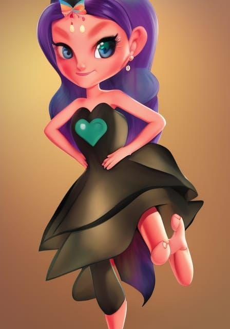 Gloomy Princess Concept Art in 3D Style