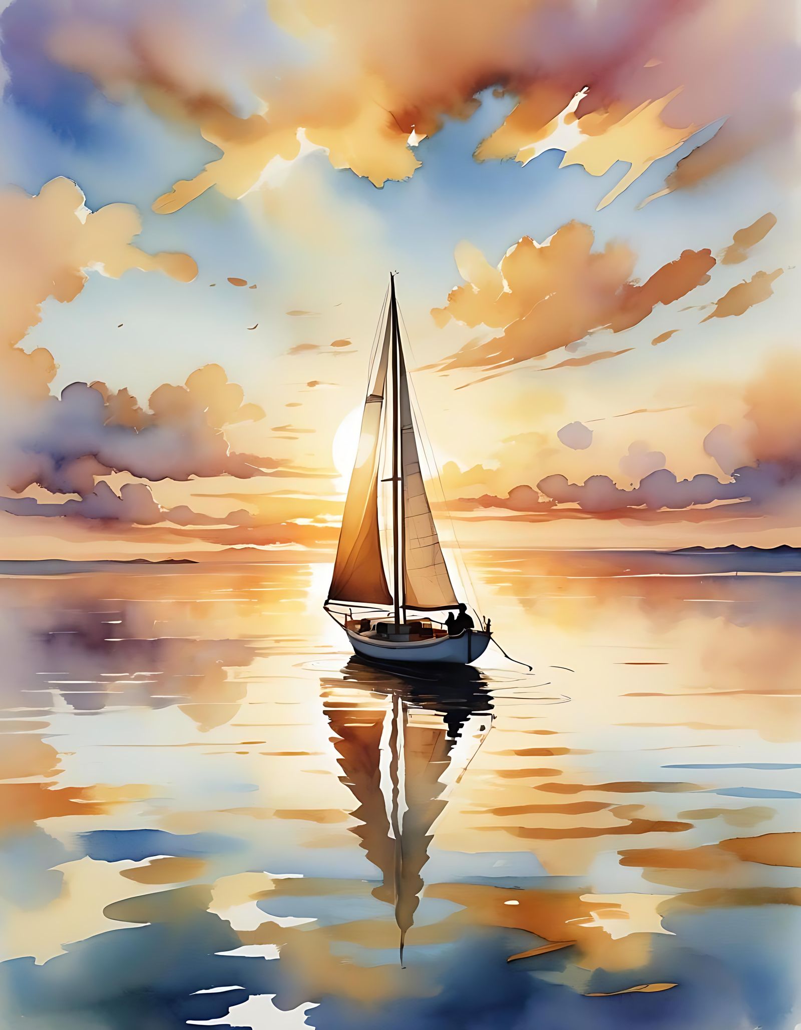 AI Generated Image of a Sailboat