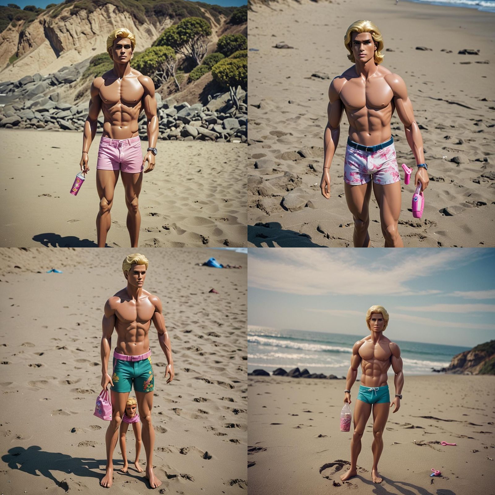 Ken Doll in Malibu: Cinematic Film Still
