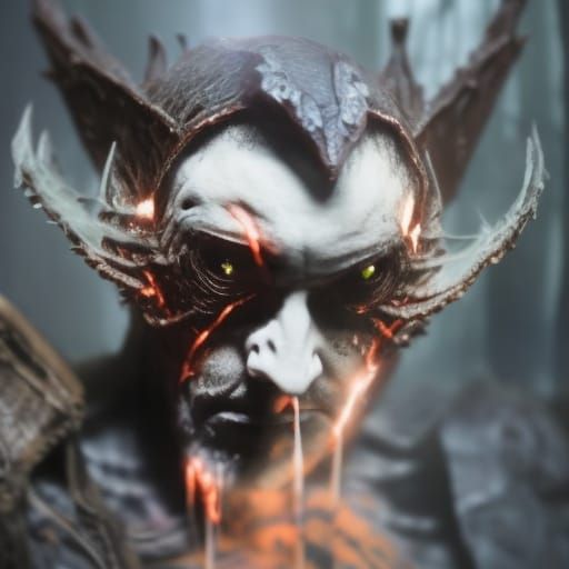 Biopunk Tiger Portrait with Alien Features