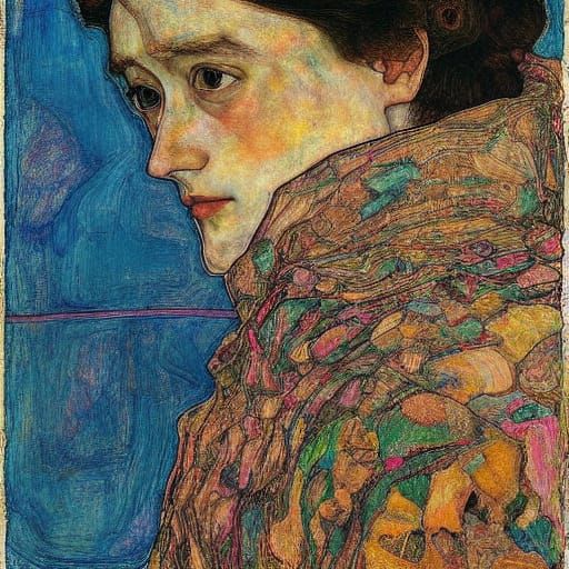 Ethereal Woman in Neon Pastels